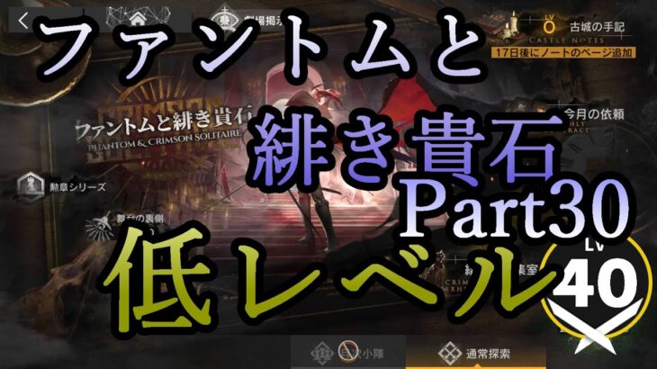 【アークナイツ】ファントムと緋き貴石を低レベルで遊んでいく Part.30