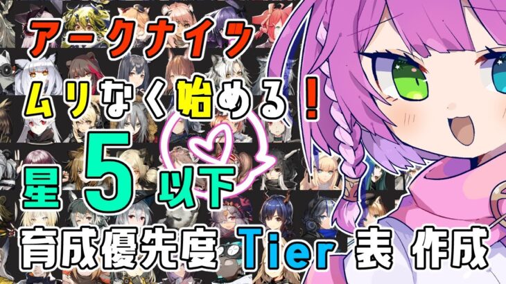 【#アークナイツ 】新米ドクターのための、ムリなく始める！星5以下 育成優先度 Tier 表 作成