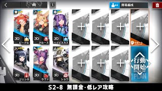 【アークナイツ】S2-8 無課金・ガチャなし・低レア攻略【明日方舟/Arknights】
