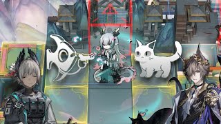 【アークナイツ大陸版】猫と魚にもみくちゃにされる男（統合戦略6 歳の界園志異 難度15 エンド1）