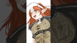 ウルフェナイト描いてみた✨💎 #アークナイツ #arknights #イラストメイキング #イラスト