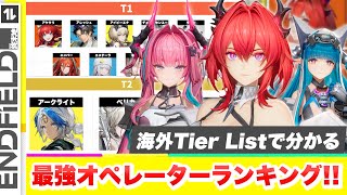【エンドフィールド】海外の Tier List で分かる最強キャラランキング！ オペレーター解説/ティアリスト【アークナイツ/Arknights Endfield】