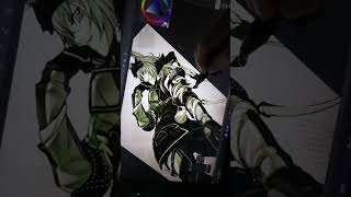 Ivy Ena手元動画04　#手元動画　#作業　#イラスト #イラストタイムラプス  #illustration #art  #エンドフィールド #アークナイツ #アイビーエナ #ケモミミ