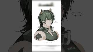 【イラストメイキング】ムスッとブローカくん🐯 #明日方舟 #アークナイツ #ブローカ