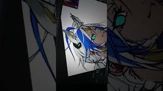 Arclight02手元動画01　##イラスト手元動画 #作業 #イラストタイムラプス  #illustration #art  #エンドフィールド #アークナイツ #アイビーエナ #ケモミミ