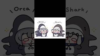 【Ca】着ぐるみサメちゃんとシャチちゃん【イラストメイキング】
